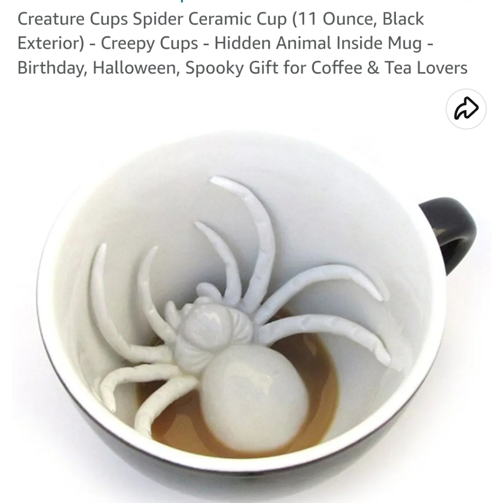 New! Spider coffee cup